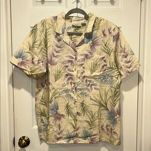 Floral button down blouse